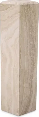 Produktbild von Casa Padrino Luxus Deko Säule 31 x 31 x H. 99 cm - 5 Eckige Travertin Naturstein Säule - Pflanzensäule - Wohnzimmer Deko Säule - Hotel Deko Säule - Luxus Möbel - Luxus Qualität