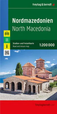 Image de Macédoine du Nord, carte routière et de loisirs 1:200.000, freytag & berndt