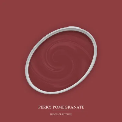 Produktbild von Wandfarbe Rot matt | The Color Kitchen Perky Pomegranate | Exklusive Innendispersion Hohe Deckkraft | 2.5 Liter