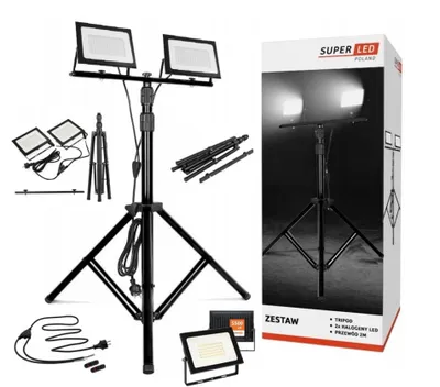 Produktbild von LED Baustrahler Stativ Fluter 2x50W 11000lm Strahler Flutlicht Scheinwerfer