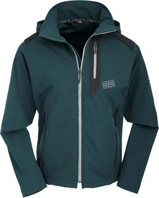 Image de Veste softshell Galtür, couleur bleu pétrole foncé, avec capuche (taille 52)