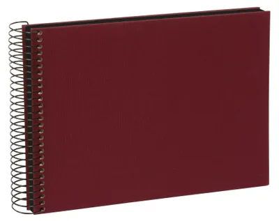 Zdjęcie produktu dla Goldbuch Bella Vista, Bordowy, 40 ark., Bindowanie spiralne, Poliuretan, Czarny, 240 mm