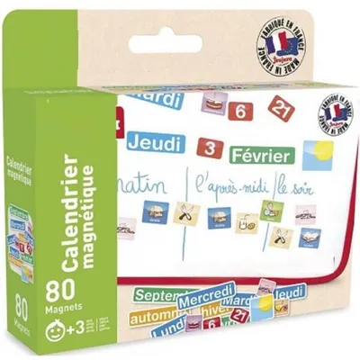 Image de Calendrier perpétuel magnétique 80 magnets - jeujura - 8971 - tableau