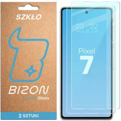 Produktbild von Gehärtetes Glas für Google Pixel 7, Bizon Glass Clear Duo, 2 Stück
