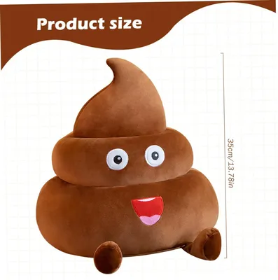 Produktbild von Kissen in Kackhaufenform, 35 cm, weiches und hautfreundliches Plüschkissen, lustige Dekoration für Zuhause, Büro und Cafés