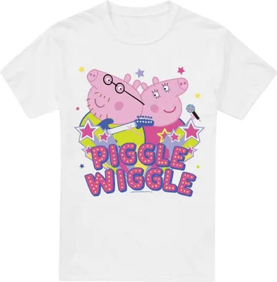 Obrázek produktu pro Prasátko Peppa - Pánské tričko "Piggle Wiggle" TV5152 (L) (Bílá)