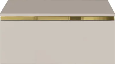 Produktbild von Hängender Nachttisch mit 1 Schublade - Beige und Gold - VUKIA by Pascal Morabito