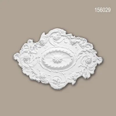 Produktbild von PROFHOME 156029 Rosette aus Polyurethan Deckenrosette Medaillon 76,7 x 53,2 cm