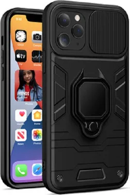 Produktbild von Handy Hülle mit Kameraschutz Panzerhülle Stoßfest Bumper Cover Outdoor Hülle mit Ring Magnet Halter kompatibel mit Samsung Galaxy A72 (A725F) schwarz