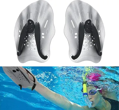 Produktbild von Paddles Schwimmen,Handpaddle Schwimmpaddel,Schwimmtrainingsgerät für Erwachsene, Schwimmpaddel mit verstellbaren Riemen für Erwachsene, Kinder, Unisex Schwimmtrainingszubehör