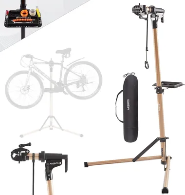 Produktbild von AREBOS Stojak rowerowy Profesjonalny aluminiowy stojak naprawczy do rowerów Rowery górskie Rowery elektryczne Wytrzymały stojak montażowy Stojak rowerowy + torba