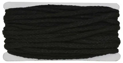 10m Kordel 5-7mm geflochten, schwarz
