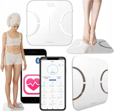 Zdjęcie produktu dla JUMPER WAGA elektroniczna ANALITYCZNA BMI POMIAR TŁUSZCZU WODY Bluetooth