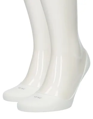 Produktbild von Calvin Klein - "Footie" Liner Socken für Herren/Damen Unisex(2er-Pack) PP1214 (39,5 EU - 42 EU) (Weiß)