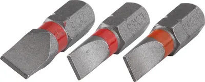 Zdjęcie produktu dla wolfcraft 3 bity Solid Slotted assorted