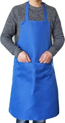 Immagine prodotto di Grembiule - Grembiule da cucina - Cucina e pittura - Grembiule da pittura - Pittura - Taglia unica (circonferenza massima 100 cm) - Blu