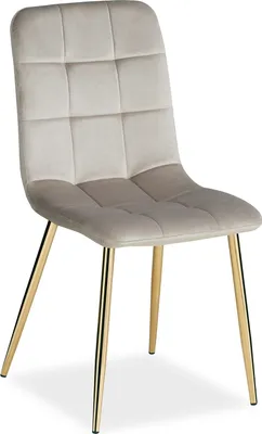 Produktbild von Homestyle4u Polsterstuhl Gold Esszimmerstuhl Creme Polstersessel Küchenstuhl