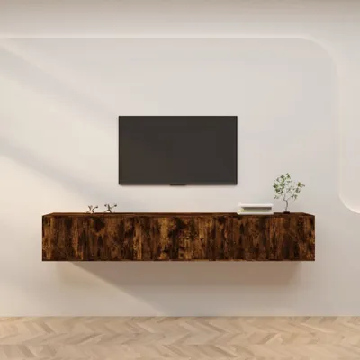Produktbild von TV-Wandschränke 3 Stk. Räuchereiche 80x34,5x40 cm , TV-Schränke Design 2024