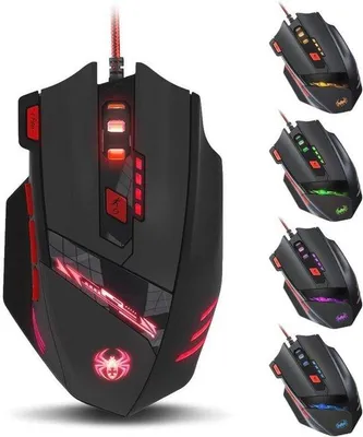 Zdjęcie produktu dla Ergonomiczna mysz do gier z 8 programowalnymi przyciskami i podświetleniem RGB