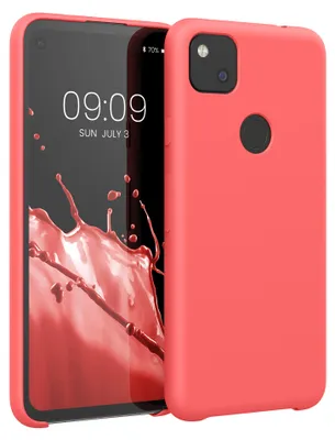 Produktbild von kwmobile Handyhülle für Google Pixel 4a Hülle - Case Silikon - Kabelloses Laden - Schutzhülle Cover in Leuchtende Koralle
