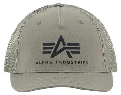 Obrázok produktu pre Alpha Industries, uniová základná čiapka typu "trucker", pre pánov, tmavozelená, univerzálna veľkosť