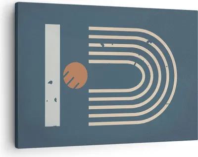Produktbild von Bild auf Leinwand - Leinwandbild - Einteilig - Abstraktion Stadion Modern - 70x50cm - Wand Bild - Wanddeko - Wandbilder - Leinwanddruck - Bilder - Wanddekoration - Leinwand bilder - AA70x50-4428