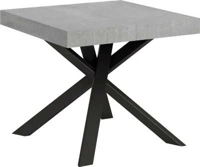 Obrázek produktu pro Rozkládací stůl 90x90/194 cm Clerk cementová deska – nohy v antracitové barvě