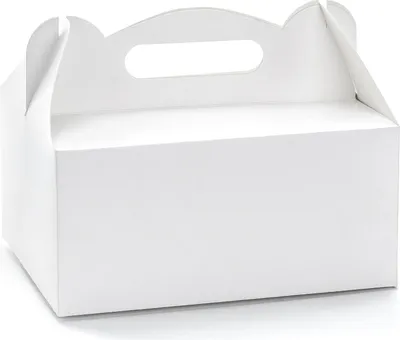 Produktbild von Tortenschachtel mit Griff 19x14x9cm für Torten Kuchen 10er Set Weiß
