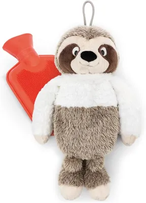 Productafbeelding van Izzy Icetumbler Hot Water Bottle Sloth 300 ml 34 cm Beige Cuddly Heat Animal from 10 Months Plush Animal for Children and Adults
