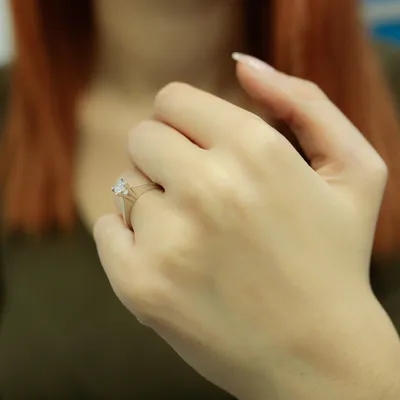Produktbild von 0,31 Carat Diamant Solitär Ring Meisterwerk 14 Karat Weißgold