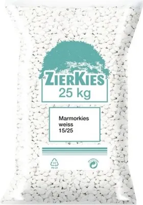 Produktbild von Marmorkies 15-25 mm 25 kg weiß