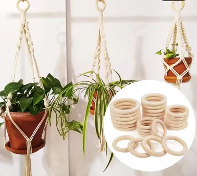 Produktbild von Holzringe natur, 20 Stück, 4 cm Durchmesser, unbehandelt, für Bastelarbeiten