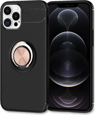 Produktbild von NALIA Ring Handyhülle für iPhone 12 Pro Max, Handy Cover Case Schutz Tasche TPU Etui Rose Gold