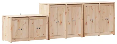 Image de Armoire de cuisine extérieure MEPPEL, 3 pièces. Bois de Douglas naturel