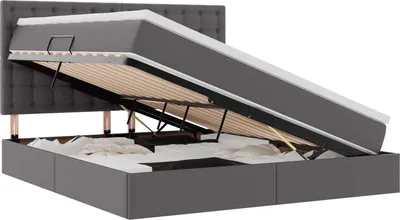 Immagine prodotto di Letto con contenitore e LED Grigio 180 x 200 cm