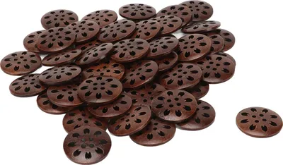 Obrázek produktu pro 50 kusů dřevěných knoflíků ve vintage stylu, krásné, 4 otvory, dekorativní pro ruční práce, šití, oděvy