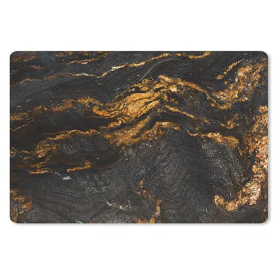 Produktbild von MuchoWow® Mauspad Mousepad Marmor - Limette - Schwarz - Gold - Marmoroptik - Luxus 27x18 cm - Mousepads - Maus Mat - Pad - Mausunterlage - Büroartikel - Desk Matten