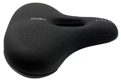 Produktbild von Sattel POINT City GEL mit Aussparung schwarz 265 x 230 mm
