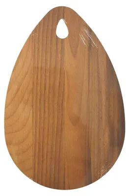 Ovale Schneideplatte aus Buchenholz 21x12 cm