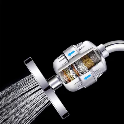 Produktbild von 10-Stufen-Duschfilter für Wasser - Duschfilter für Wasserenthärter mit austauschbarer Mehrstufen-Filterpatrone zur Entfernung