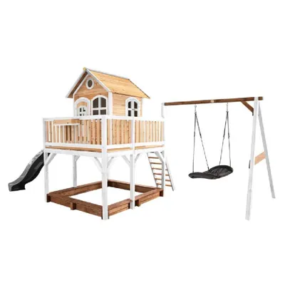 Produktbild von Axi Playhouse Liam Nestschaukel 277 x 613 x 291 cm Natur Grau Weiß