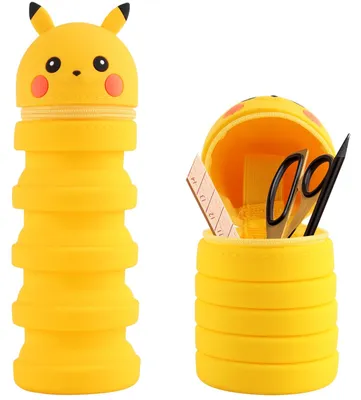 Productafbeelding van Uitbreidbaar etui met een stripfiguur, pennenhouder voor kinderspullen, kleine toilettas