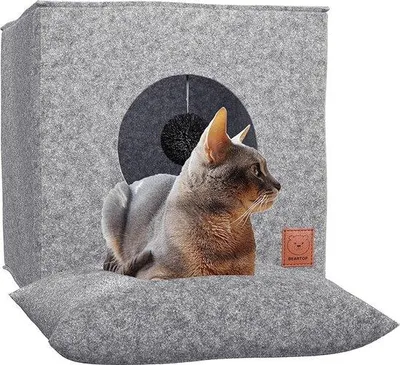 Produktbild von Famanu Katzenbett Faltbar - Weich, Plüsch, für Katzen und kleine Hunde