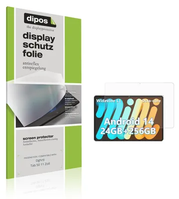 Produktbild von 2x Schutzfolie für Dghrti Tab 50 11 Zoll matt Displayschutzfolie Folie Display Schutz dipos
