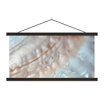 Produktbild von MuchoWow® Textilposter Muscheln - Abstrakt - Natur 90x45 cm mit schwarzem Rahmen - Klemmleisten