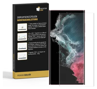 Produktbild von 3x Panzerfolie für Samsung Galaxy S22 Ultra FULL CURVED MATT Displayschutz Schutzfolie Entspiegelt ANTI-SHOCK/ ANTI-KRATZ/ ANTI-BRUCH/ ANTI-SCHMUTZ