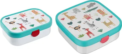 Produktbild von Mepal CAMPUS Brotdosen-Set mit Gabel - Animal Friends (2025)