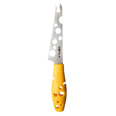 Obrázok produktu pre Nôž na syr Boska na polomäkký syr Mini Cheesy/syrový motív/plast/nerezová oceľ/žltá/strieborná