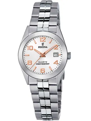 Zdjęcie produktu dla Klasyczny zegarek damski Festina F20438/4 ze stali nierdzewnej, srebrny UF20438/4