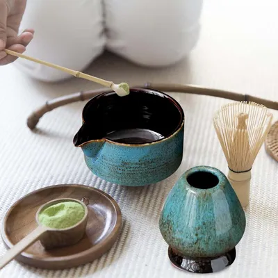 Produktbild von Matcha Set - Traditionelles Handwerk - Set von 5 - Bambus
